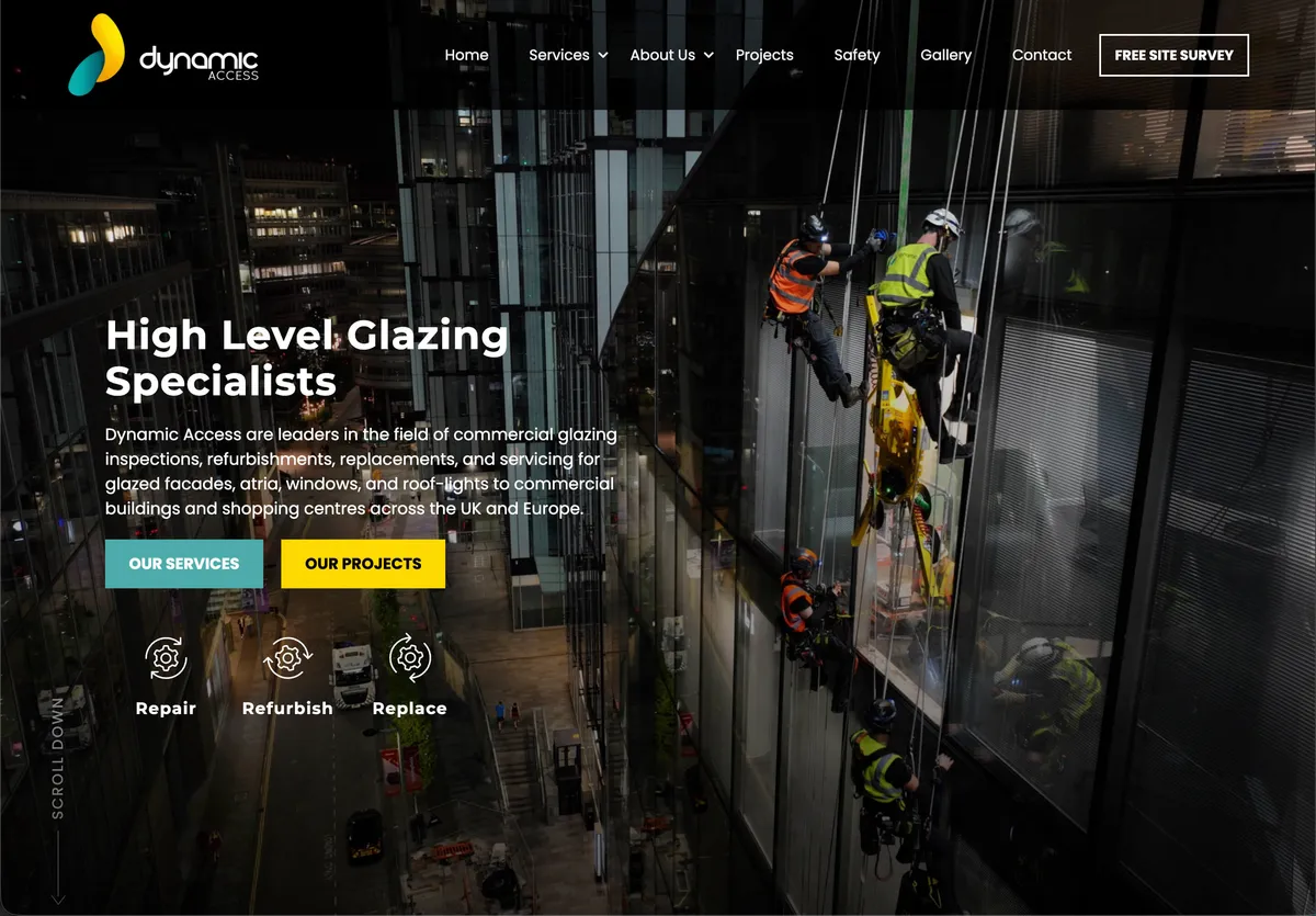 Dynamic Access website — bespoke WordPress development by KSS Media